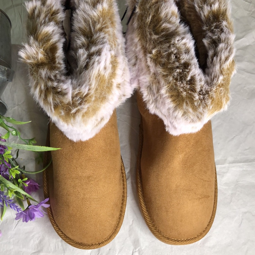 Mysoft Snow Slip-On Brown Snow Boot - Size 8